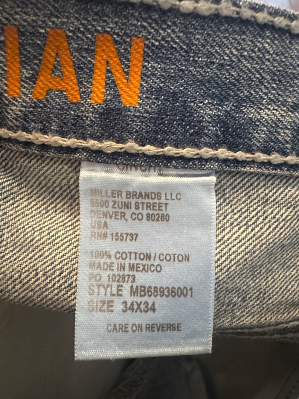 Mens Ian Cinch Light Wash Jeans - Picture 9 of 11